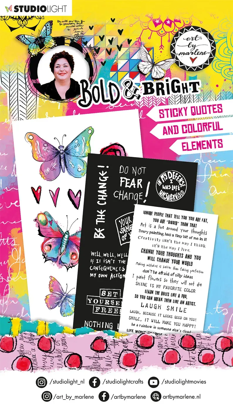 Art by Marlene Bold & Bright Sticker Block Sprüche 20 Blatt