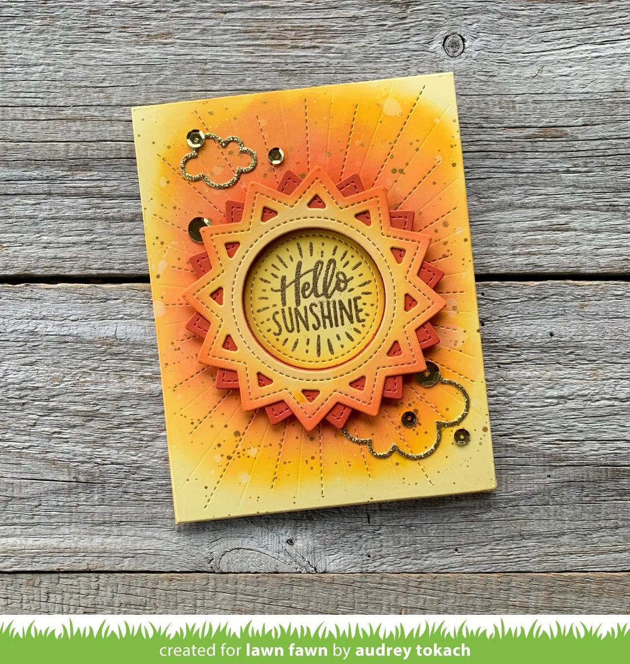 Lawn Fawn Lawn Cuts Stitched Sun Frame Stanzen Sonne