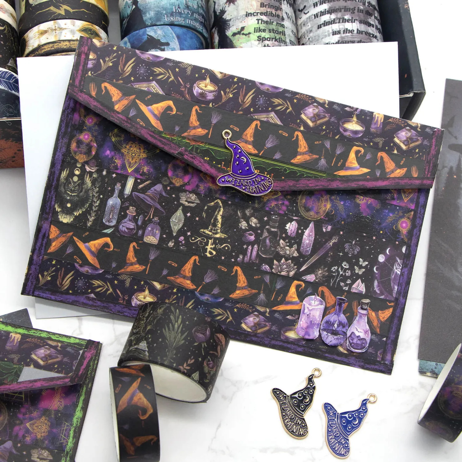 Ieebee Magic Witch Box Set Scrapbooking 25-teilig lila