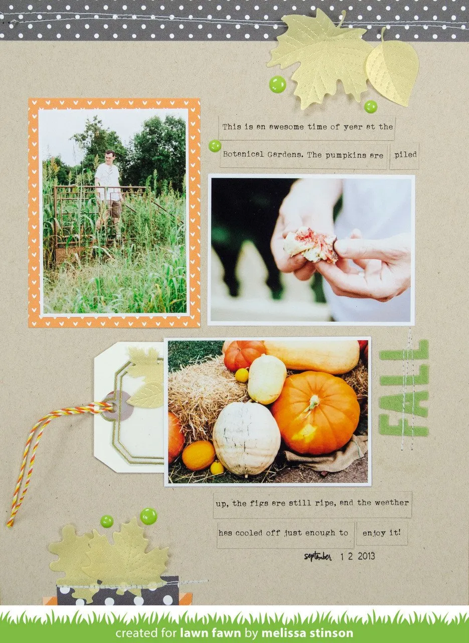 Lawn Fawn Lawn Cuts Small Stitched Leaves Dies LF994