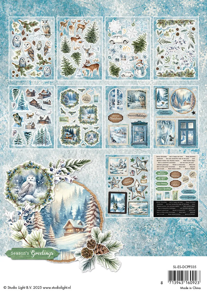 StudioLight Essentials Winter Wonderland Die-Cut Block 20 Blatt