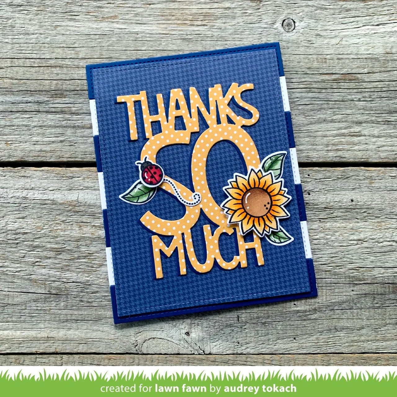 Lawn Fawn Lawn Cuts Giant Thanks So Much Stanze Danke