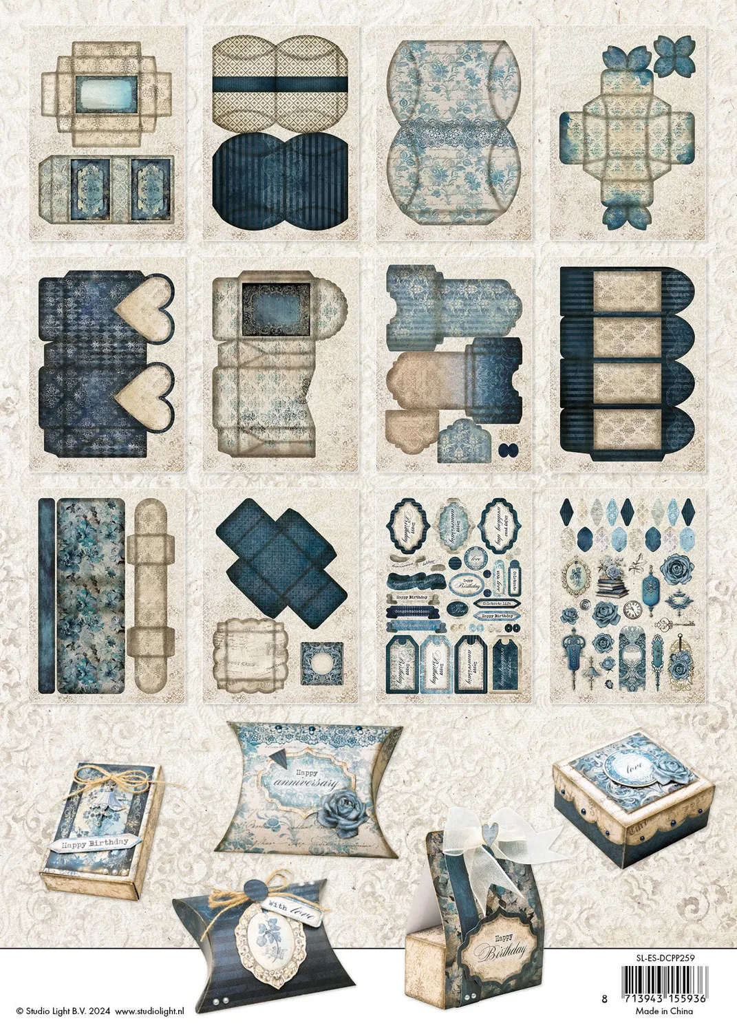 Studio Light Essentials Giftboxes classic Die-Cut Block Geschenkboxen