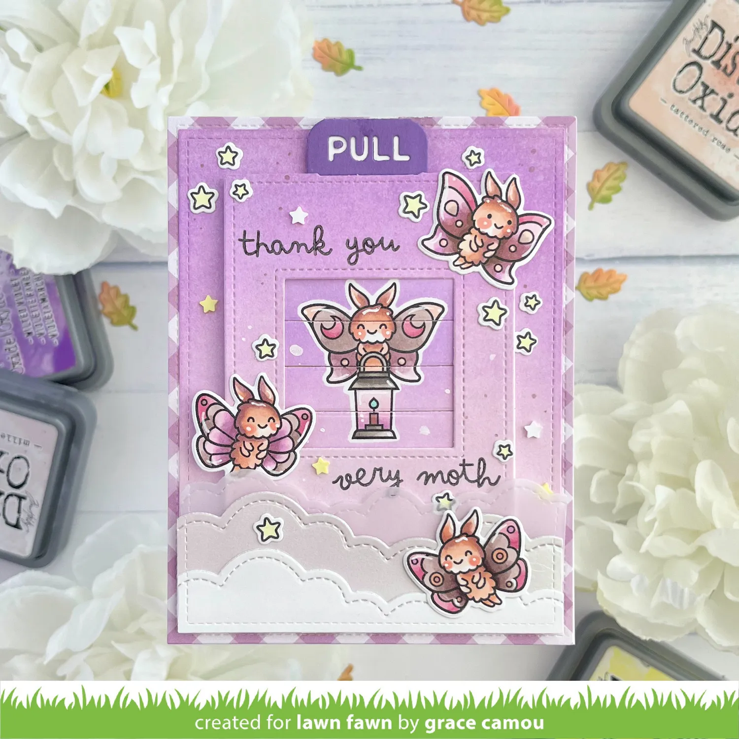 Lawn Fawn I Like Cute Moths Clear Stamps Motten