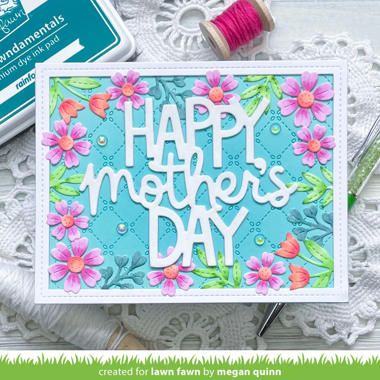 Lawn Fawn Spring Flowers Backdrop LF2818 Stanzschablone