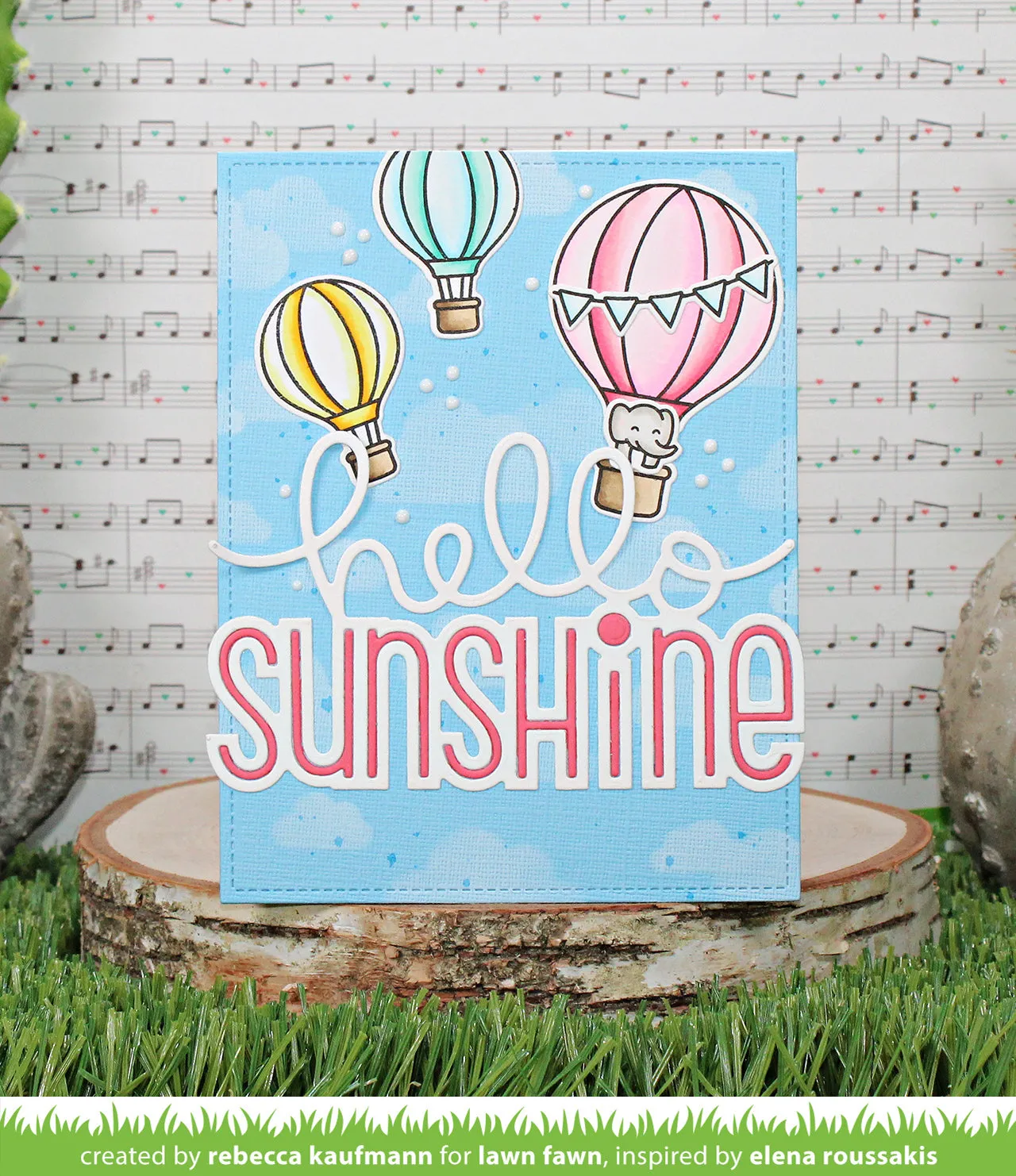 Lawn Fawn Giant Hello Sunshine Stanzschablone