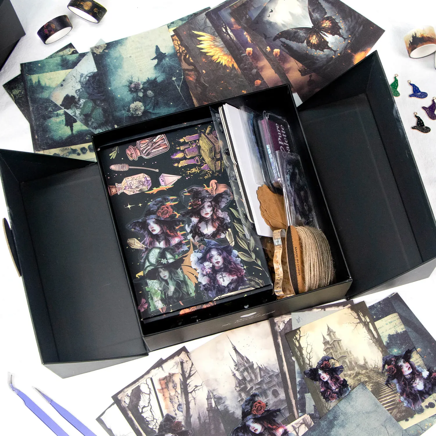 Ieebee Magic Witch Box Set Scrapbooking 25-teilig lila