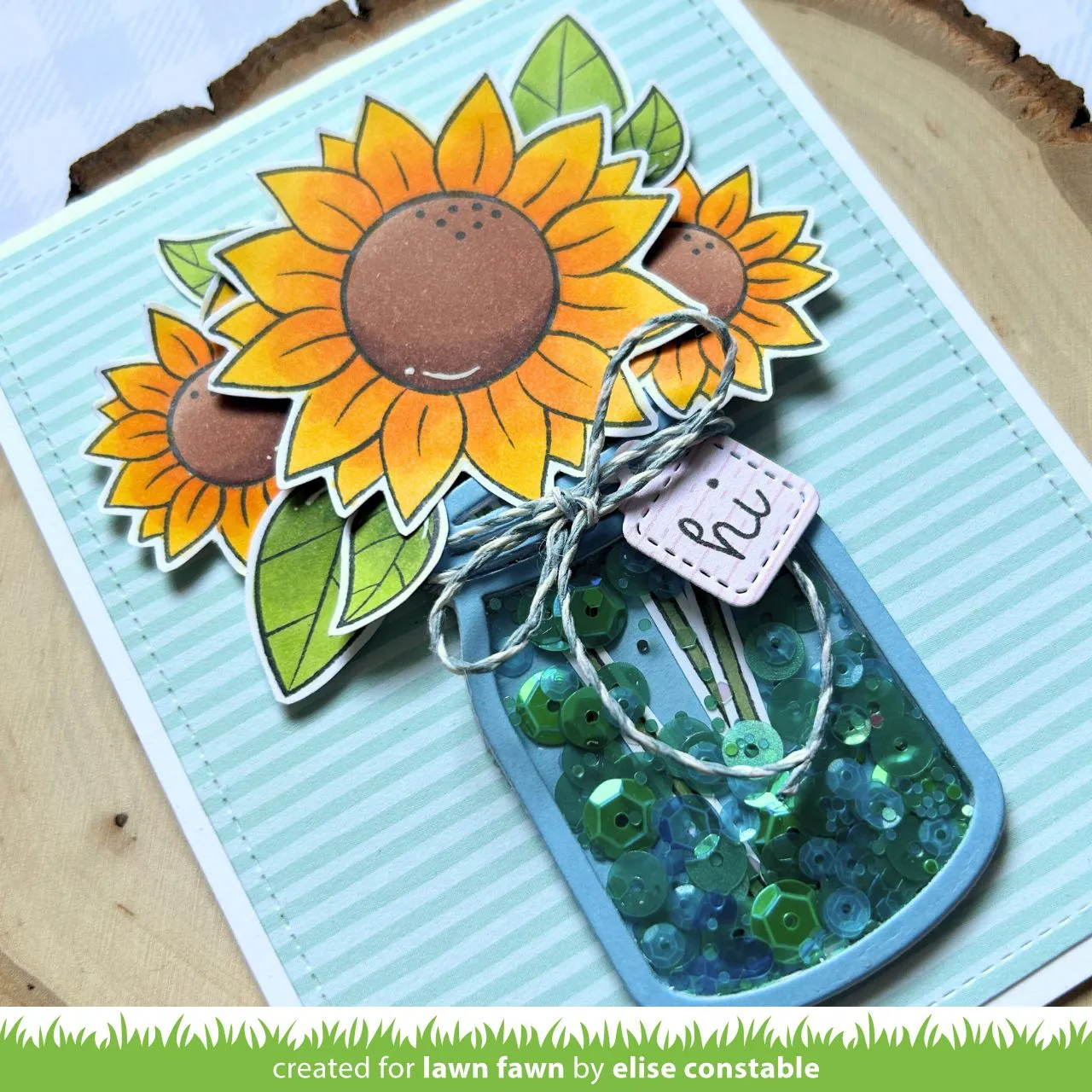Lawn Fawn Our Friendship Grows LF556 Stempel Sonnenblumen