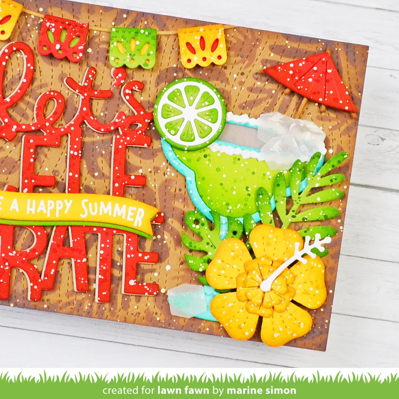 Lawn Fawn Lawn Cuts Build-A-Drink Margarita Stanzschablone