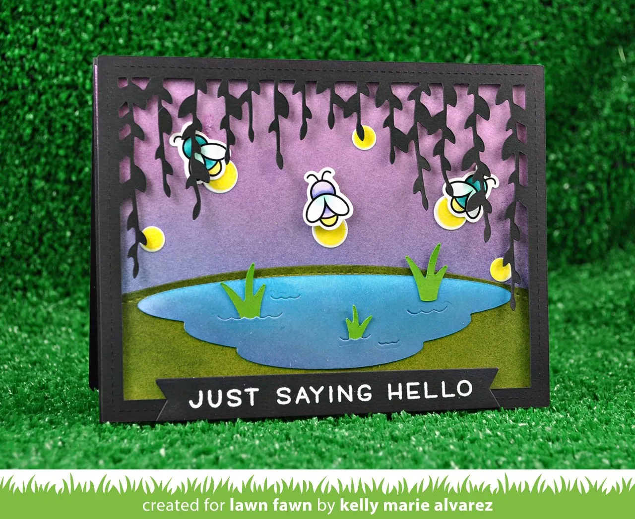 Lawn Fawn Bayou Backdrop Stanze Teich Kulisse