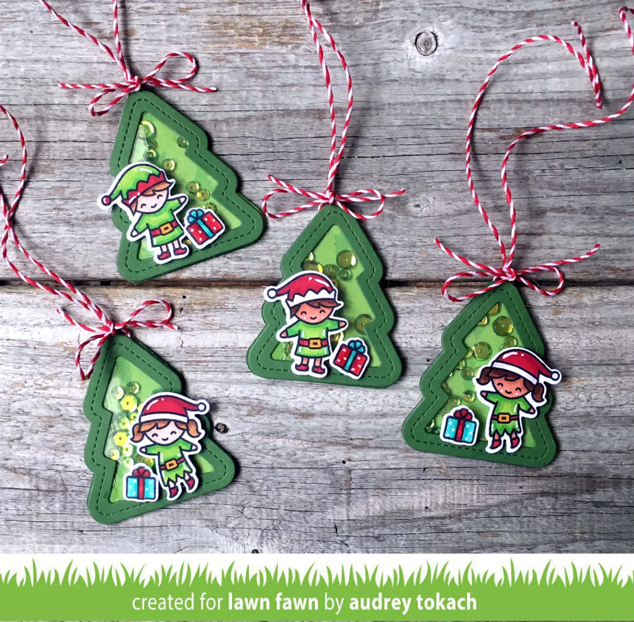 Lawn Fawn Holiday Helpers LF1767 Stempelset Elfen