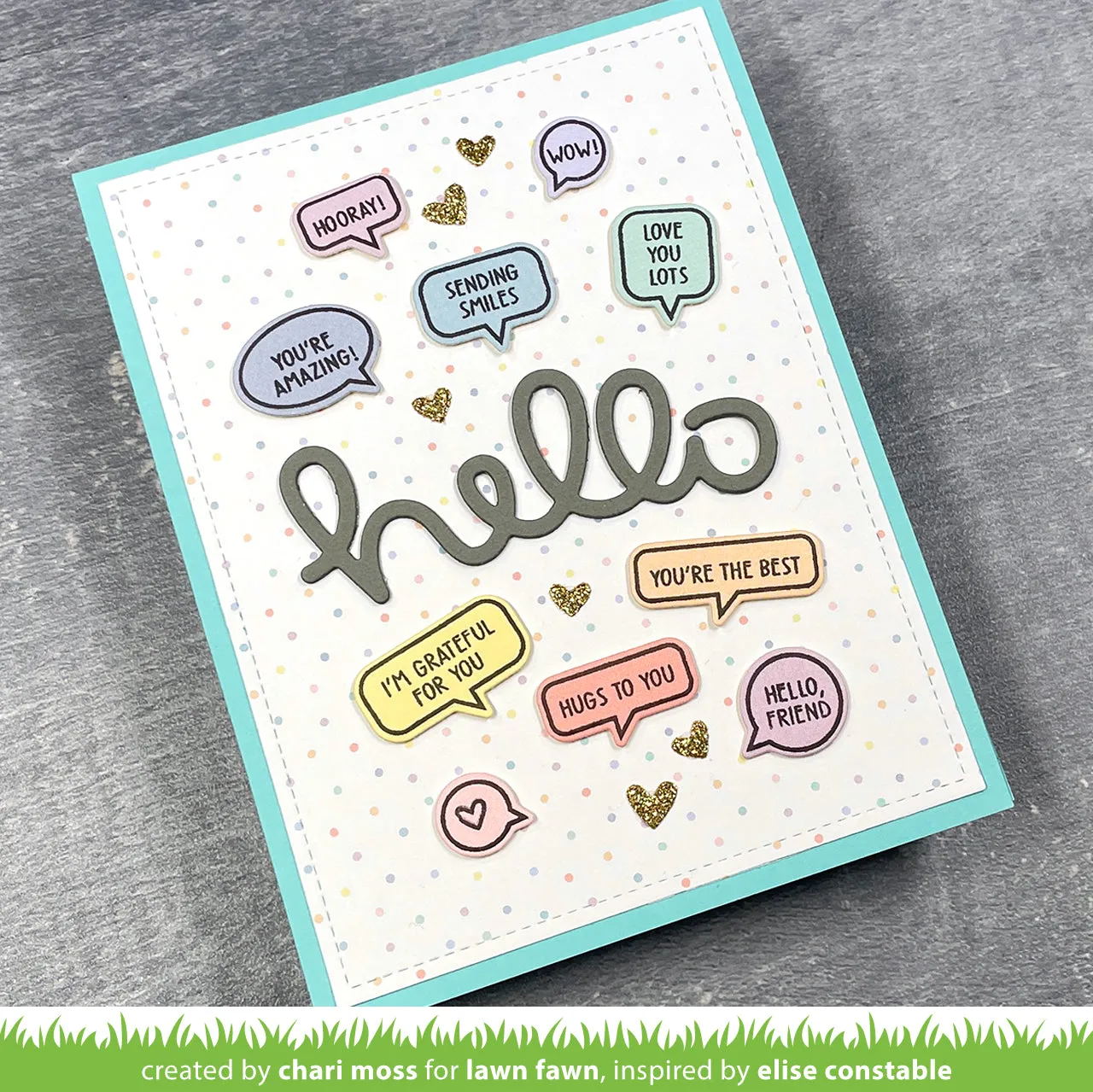 Lawn Fawn All the Speech Bubbles Stempel Mini-Sprüche