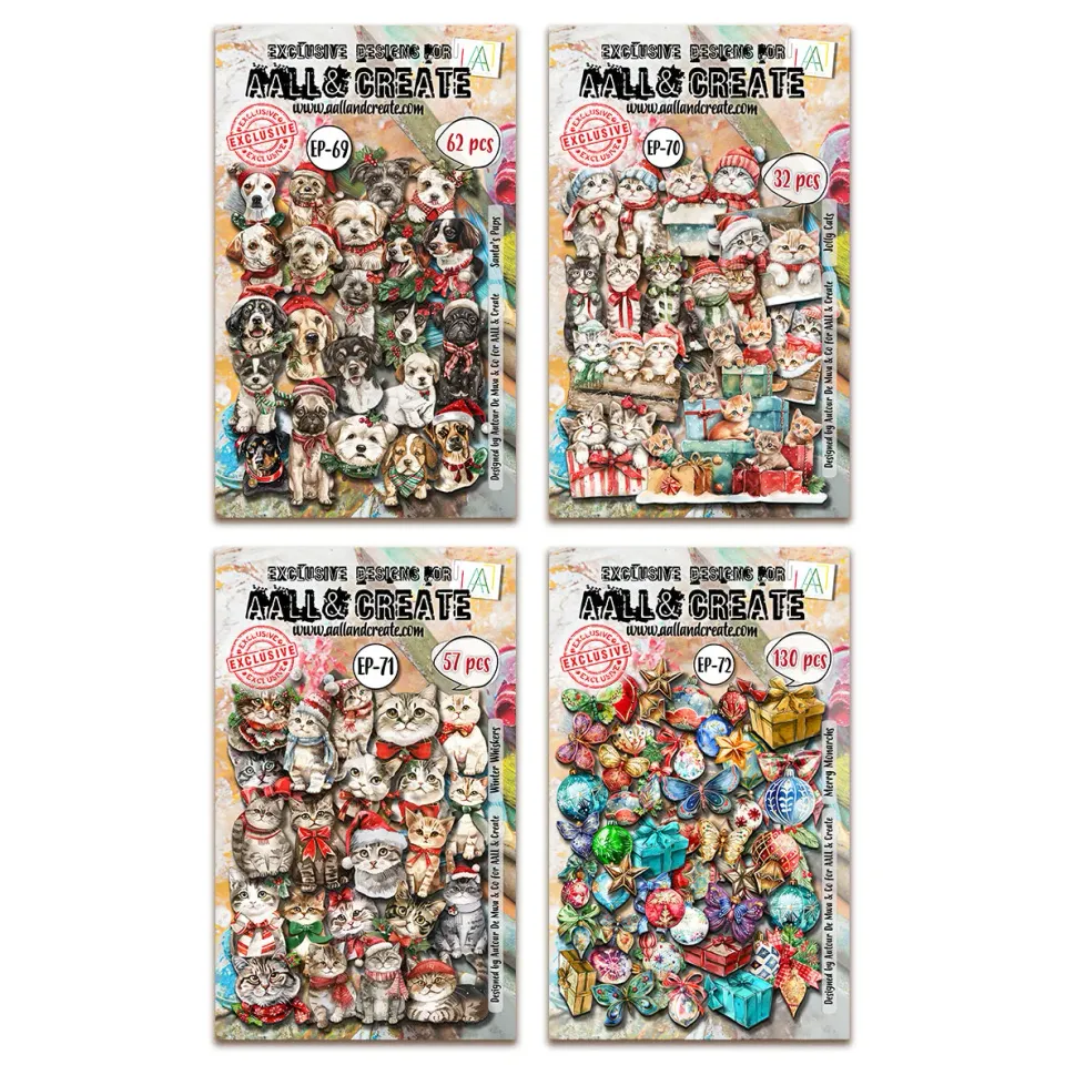 AALL and Create Merry Pets Ephemera Bundle Papier Deko-Set