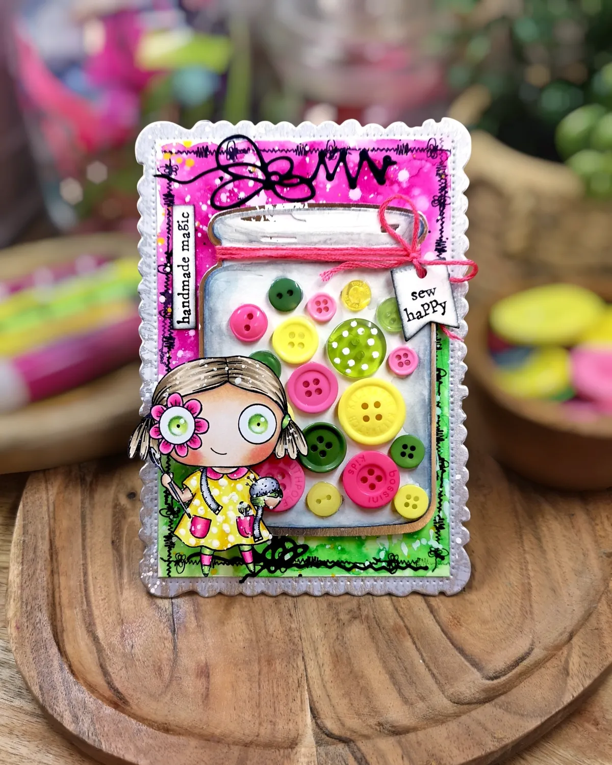 AALL and Create TP-1362 Sew Happy Stempel A7 5-teilig Nähmotiv
