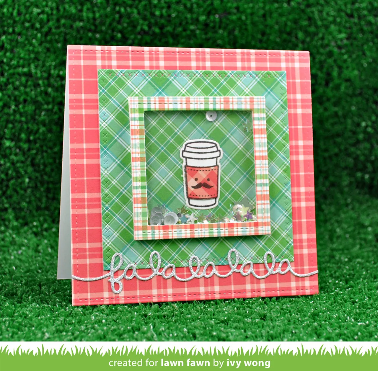 Lawn Fawn Fa La La La Border Stanzschablone Weihnachten