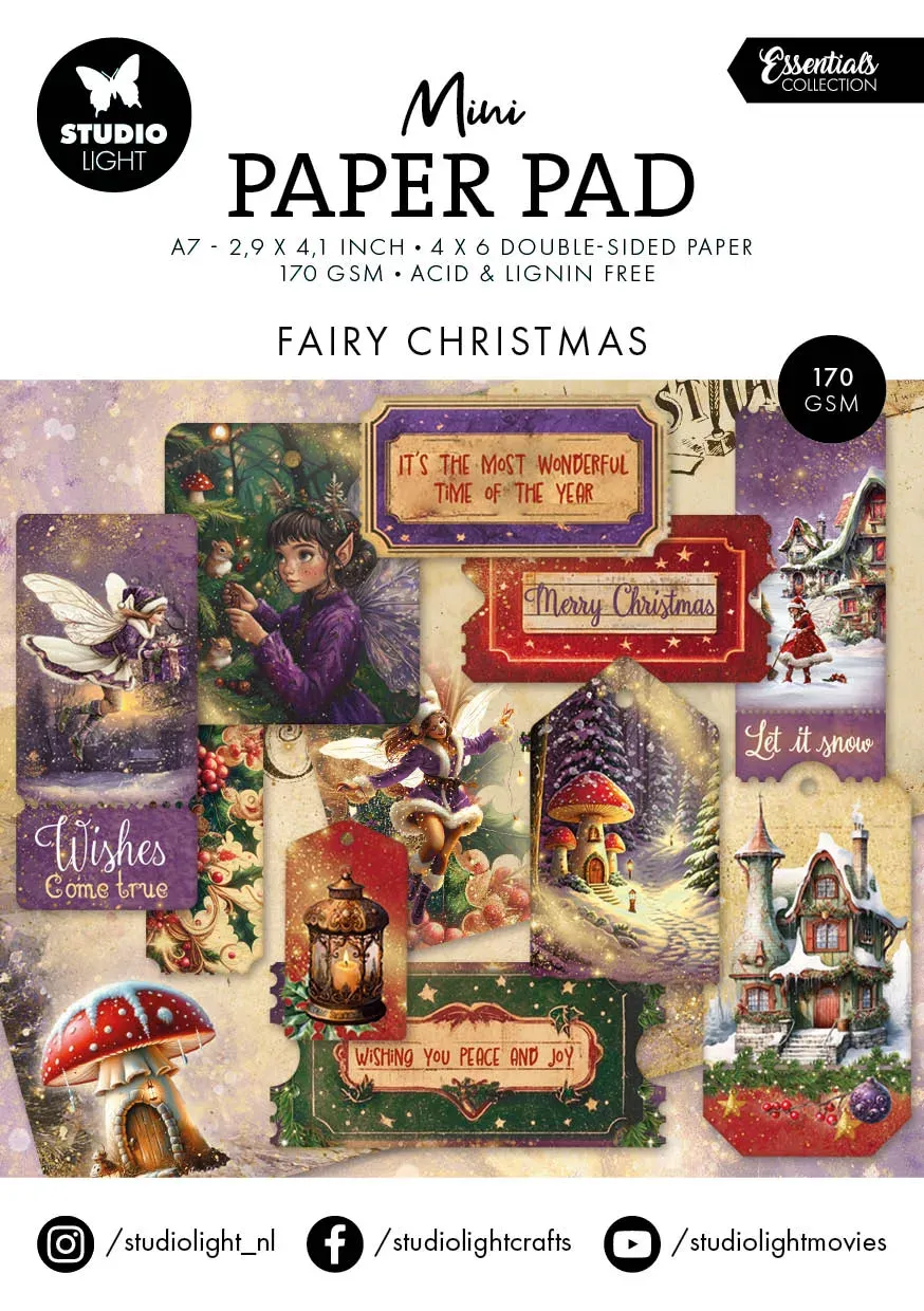 StudioLight Essentials Fairy Christmas Minipapierblock 24 Blatt