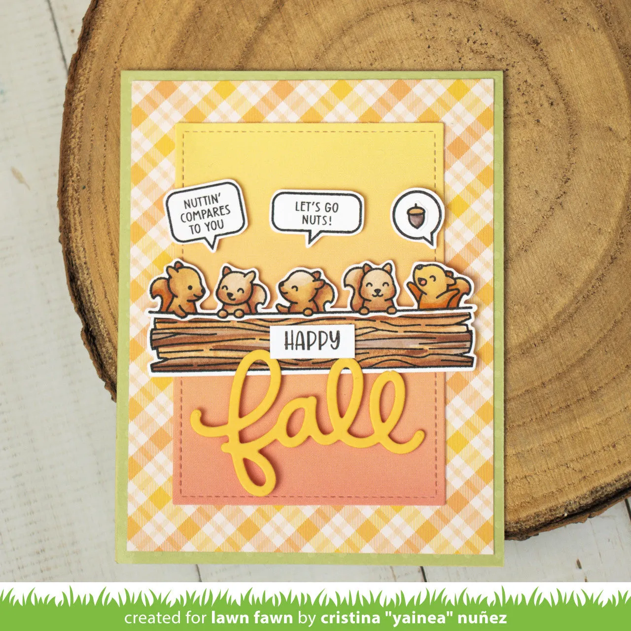 Lawn Fawn Simply Celebrate Squirrels Stempelset Herbst
