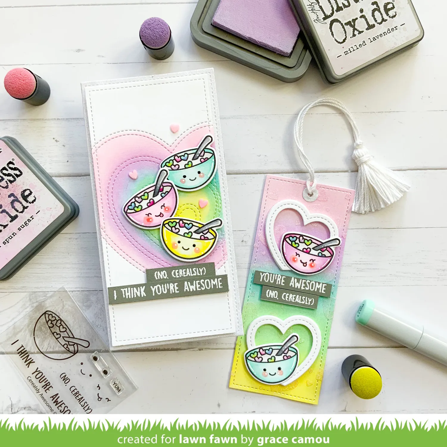 Lawn Fawn Cerealsly Awesome Stempelset Valentinstag