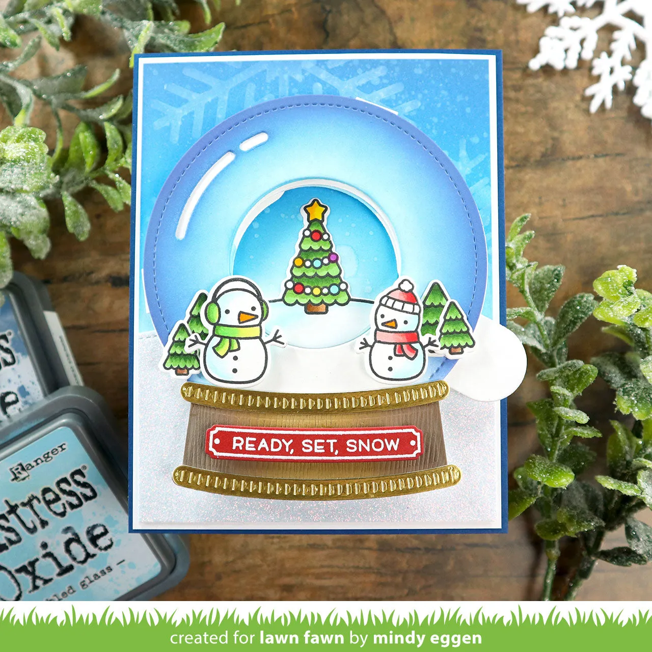 Lawn Fawn Magic Iris Snow Globe Add-On Stanzen interaktiv