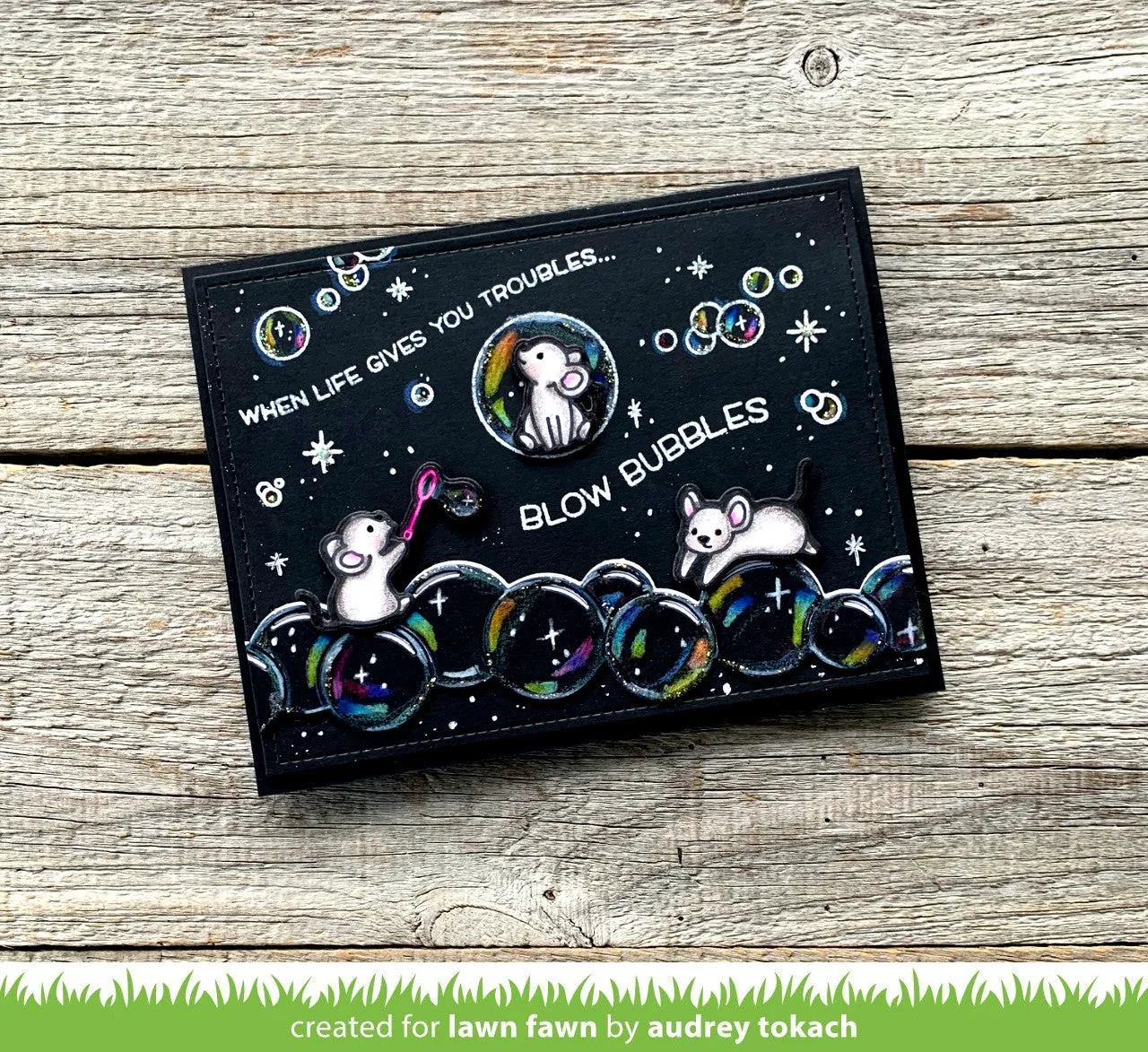 Lawn Fawn Bubble Border LF2527 Stanzschablone Bordüre