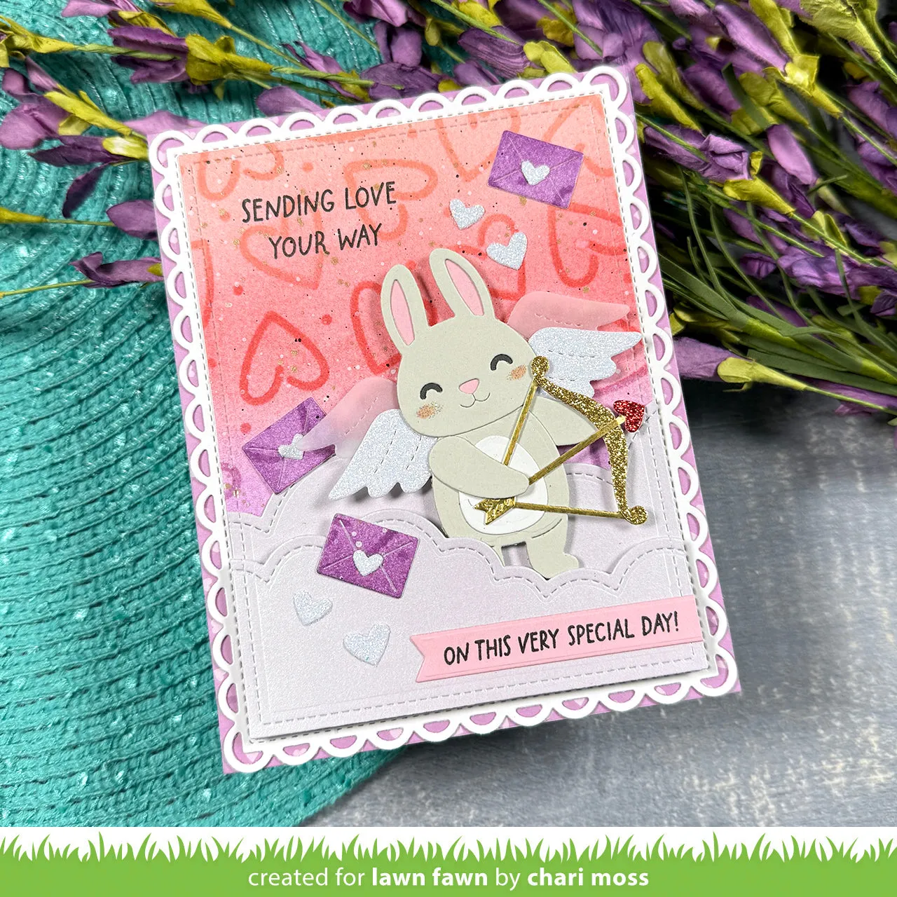 Lawn Fawn Build-A-Critter Valentine Accessories Stanzen Cupid