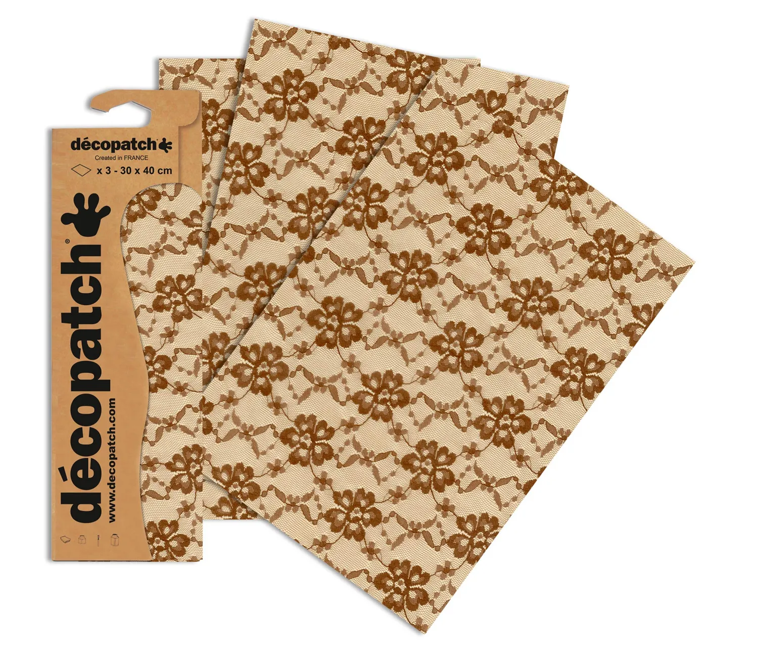 Décopatch 680 Décopatchpapier Schokotafel 3 Blätter