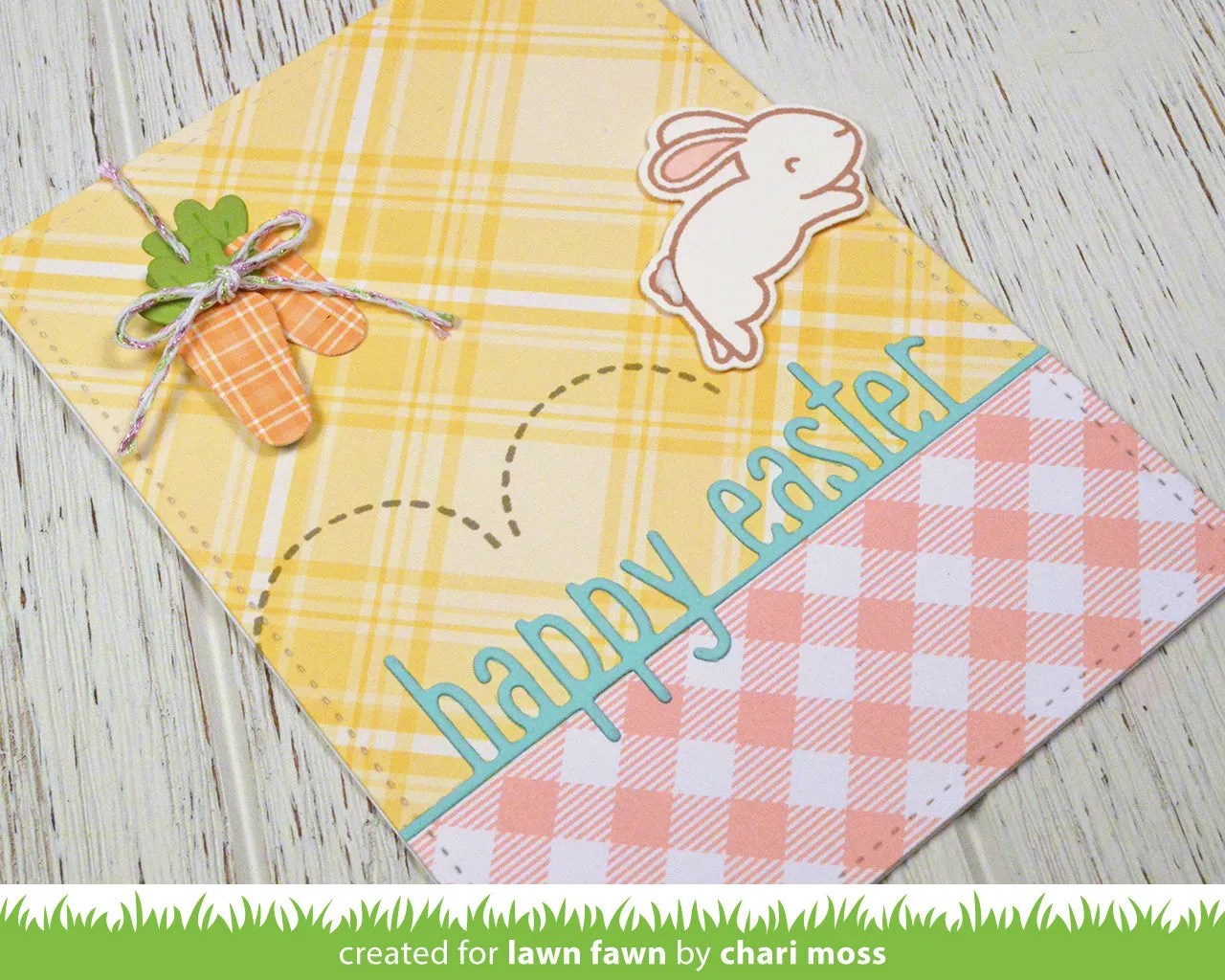 Lawn Fawn Happy Easter Line Border Stanzschablone