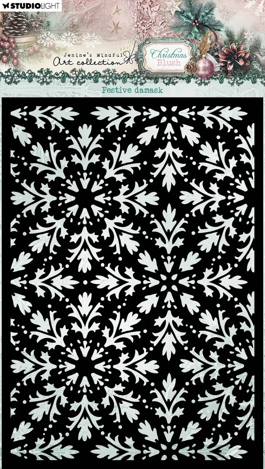 StudioLight Jenine's Mindful Art Christmas Blush Maske Festive Damask