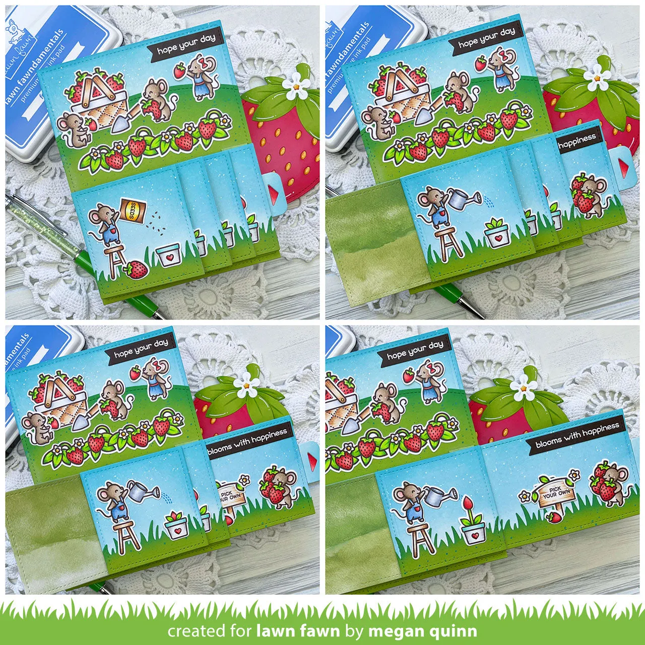 Lawn Fawn Garden Before 'n Afters Stempelset Pflanzen
