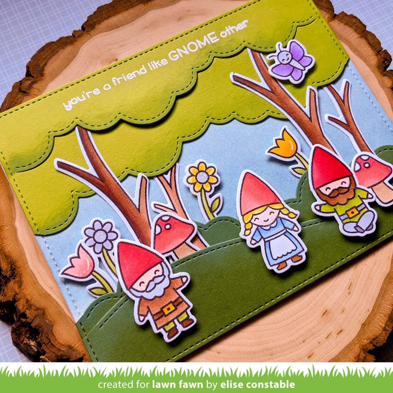 Lawn Fawn Lawn Cuts Puffy Cloud Backdrop Landscape Stanzschablone Himmel