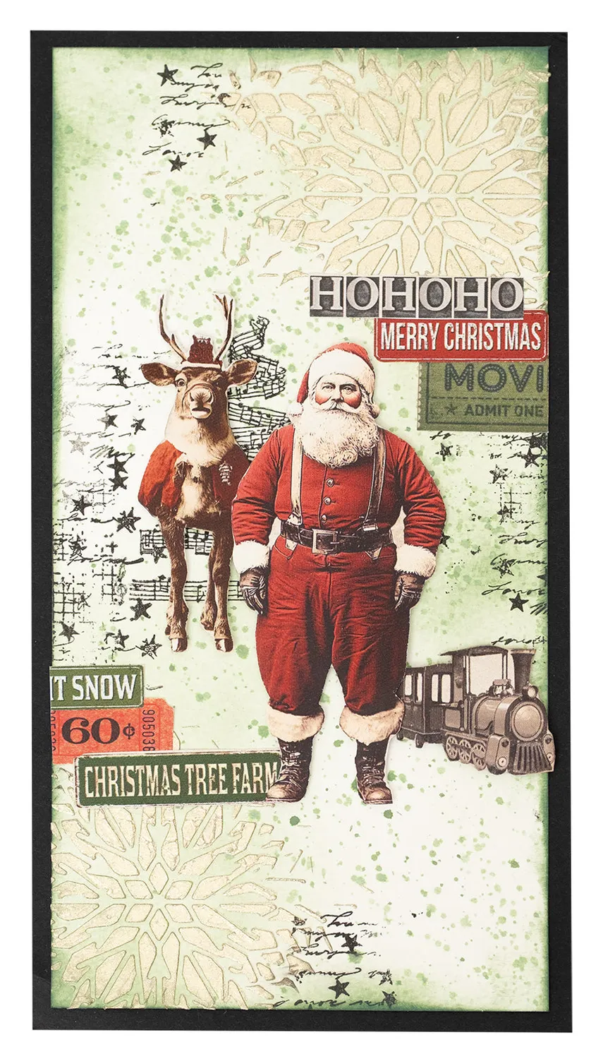 Studio Light Grunge Santa toy factory Clear Stamp Weihnachten