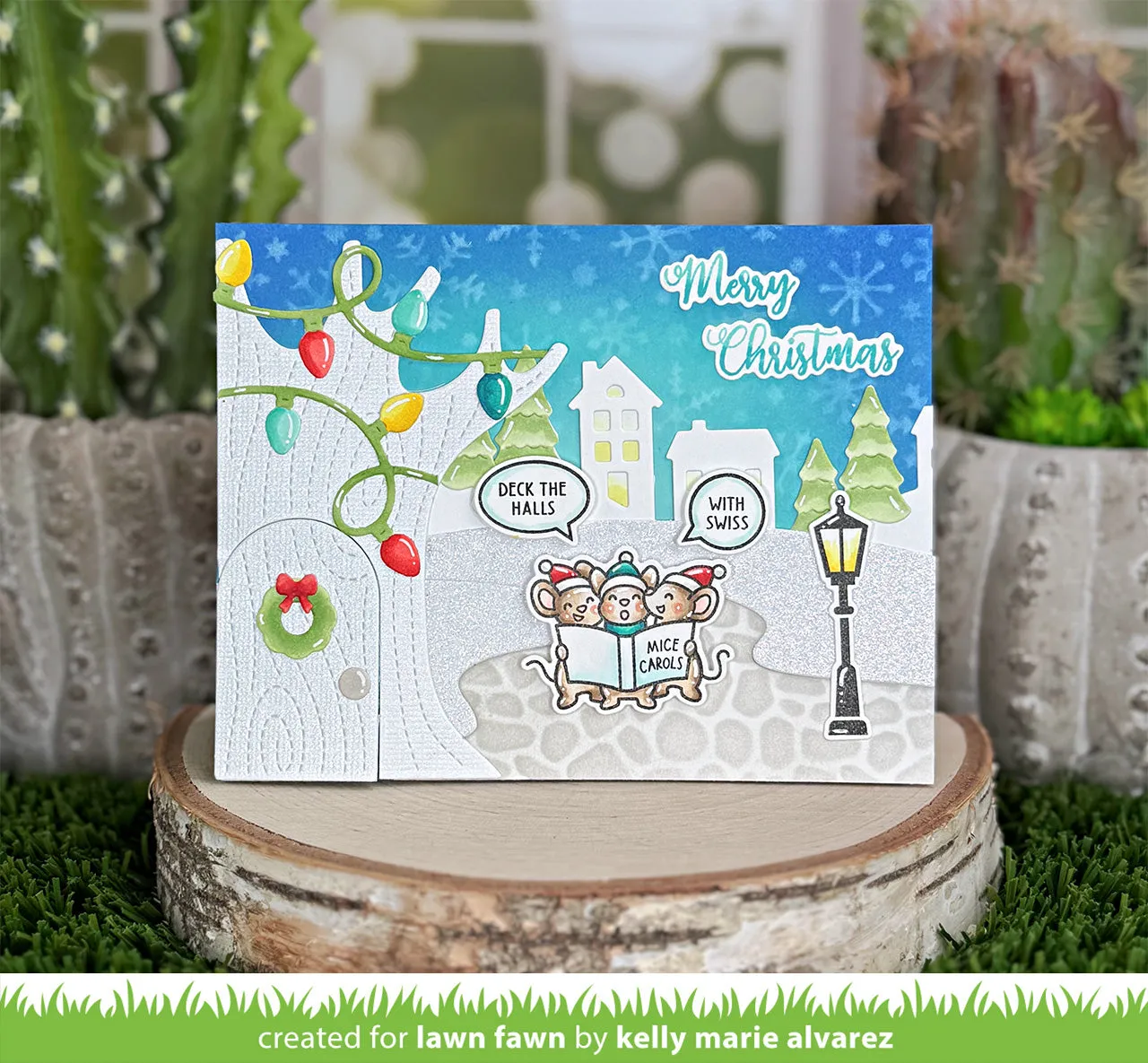 Lawn Fawn Snowflakes Stencil Schablone 6x6 Schneeflocken