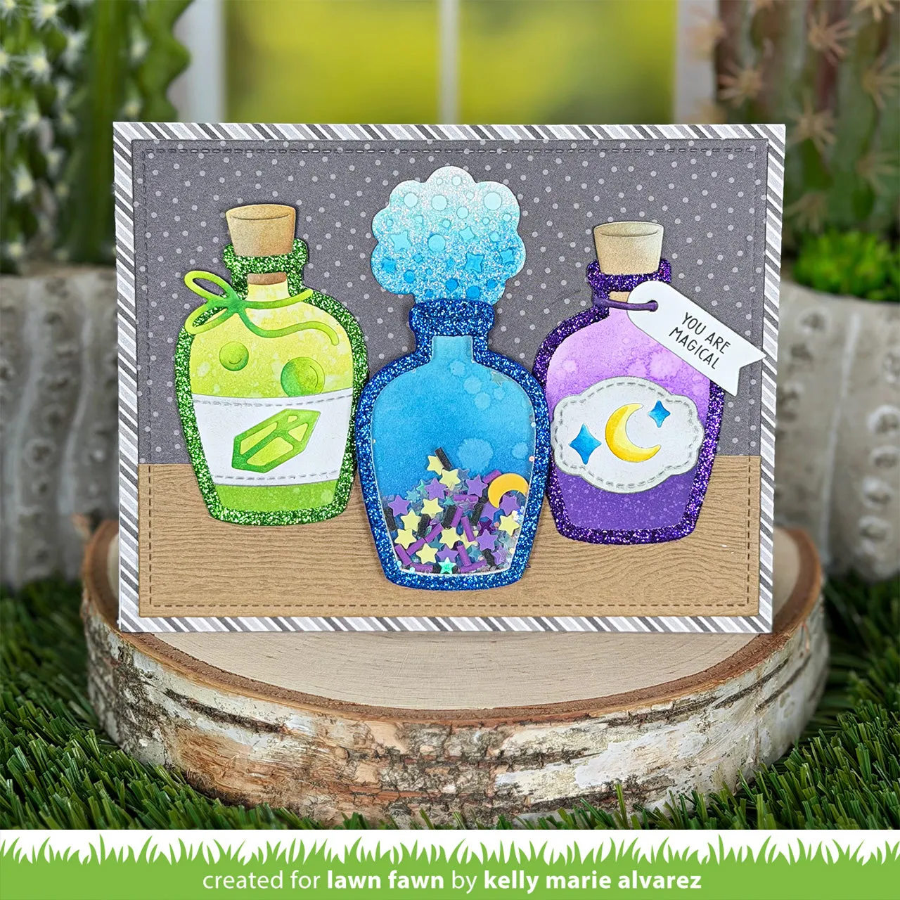 Lawn Fawn Build-A-Potion Bottle Stanzschablonen Halloween