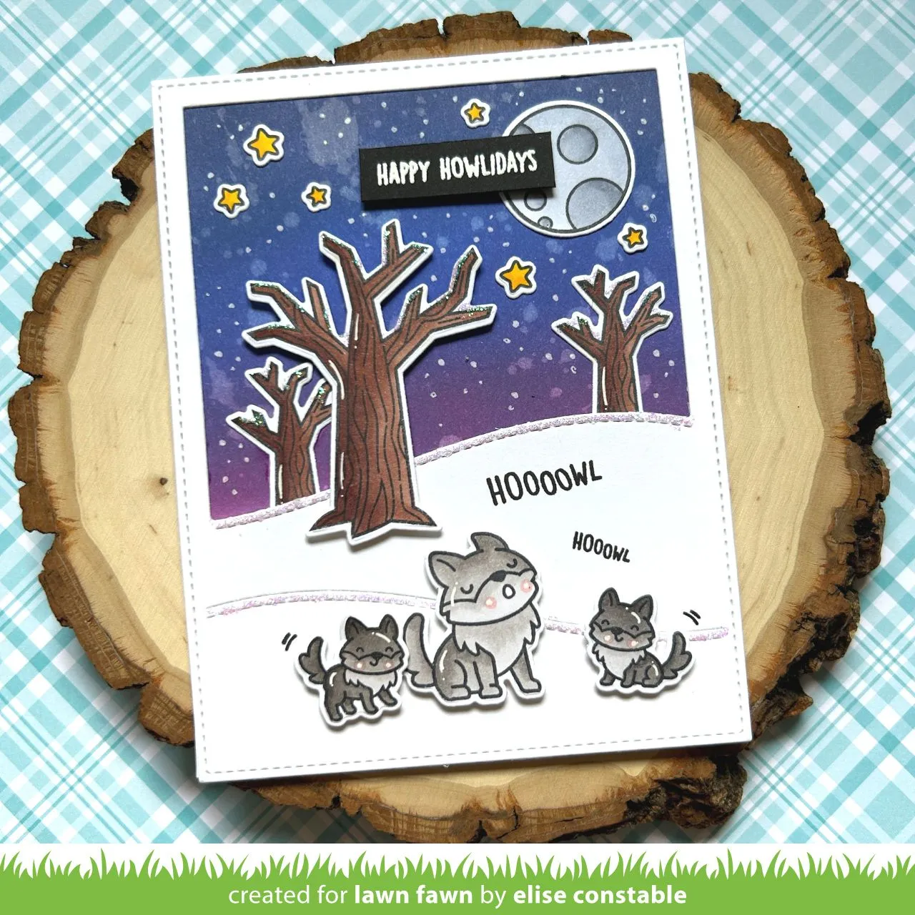 Lawn Fawn Wild Wolves Stempelset Wölfe Winter Halloween
