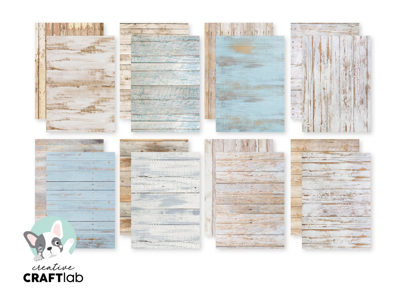 Creative Craftlab Essentials Designblock Shabby Wood 24 Bogen