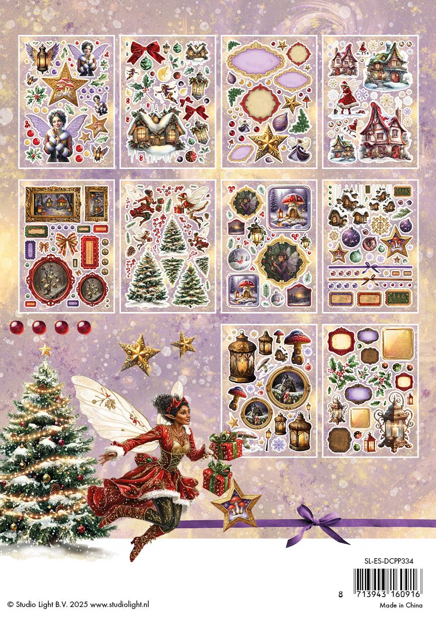 StudioLight Essentials Fairy Christmas Die-cut Papierblock 20 Blatt