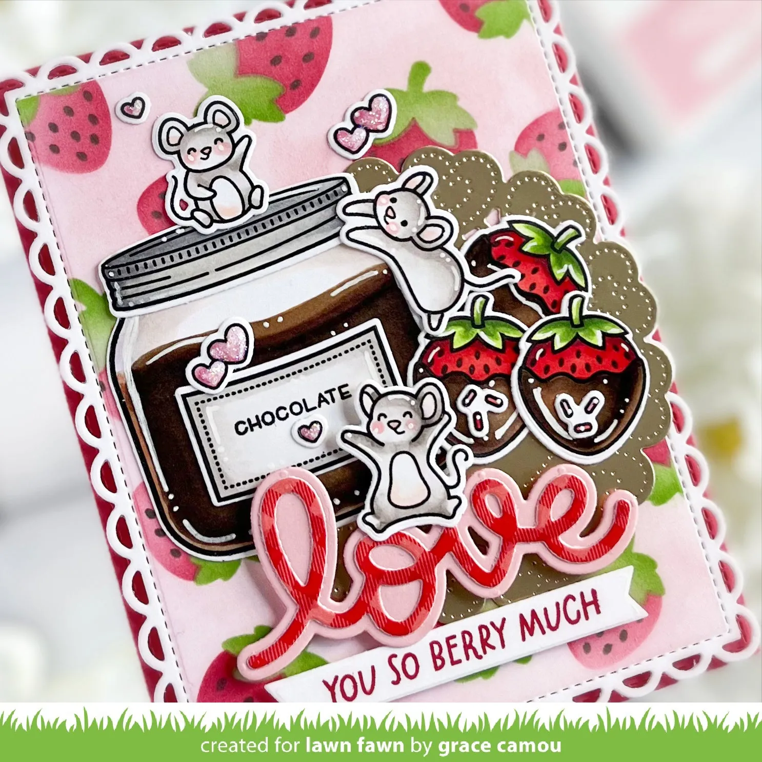 Lawn Fawn Scripty Love LF3615 Stanzschablone Outline