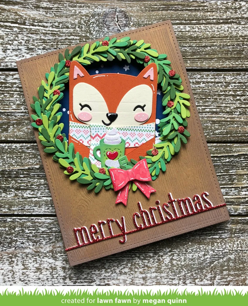 Lawn Fawn Merry Christmas Line Border Stanzschablone