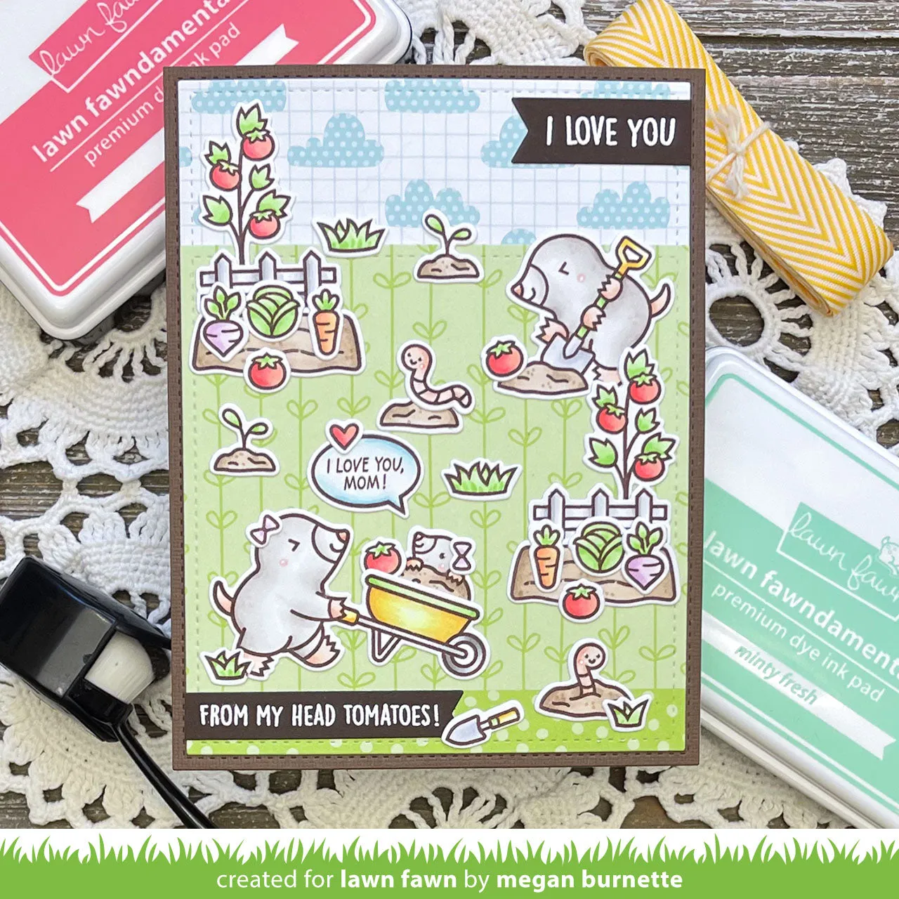 Lawn Fawn Zinnia Designpapier 12x12 Blumen