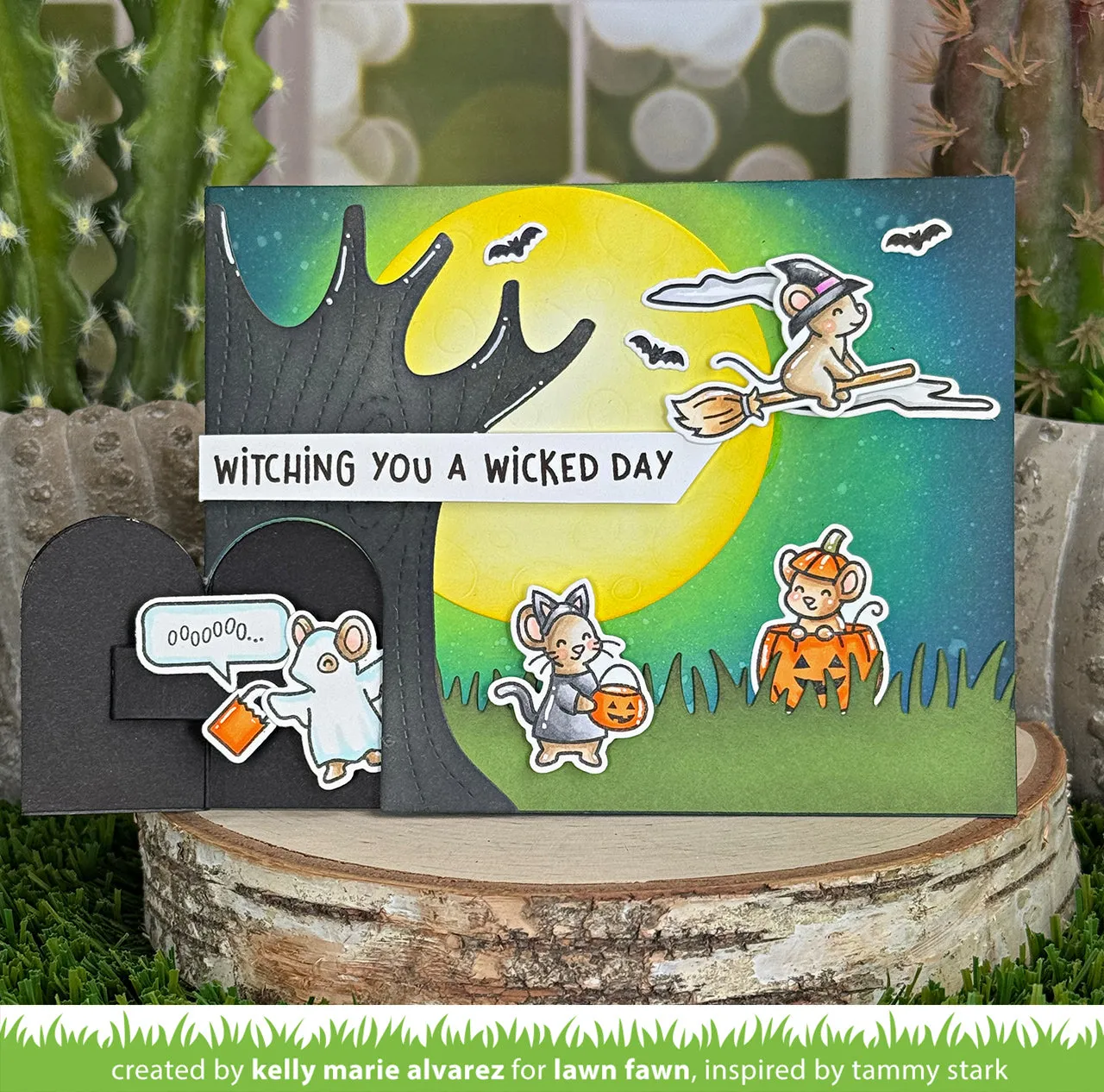 Lawn Fawn Halloween Mice Clear Stamps Mäuse Halloween-Set