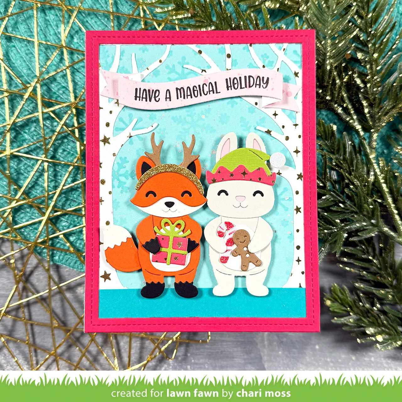 Lawn Fawn Build-A-Critter Christmas Stanzen 14-teilig