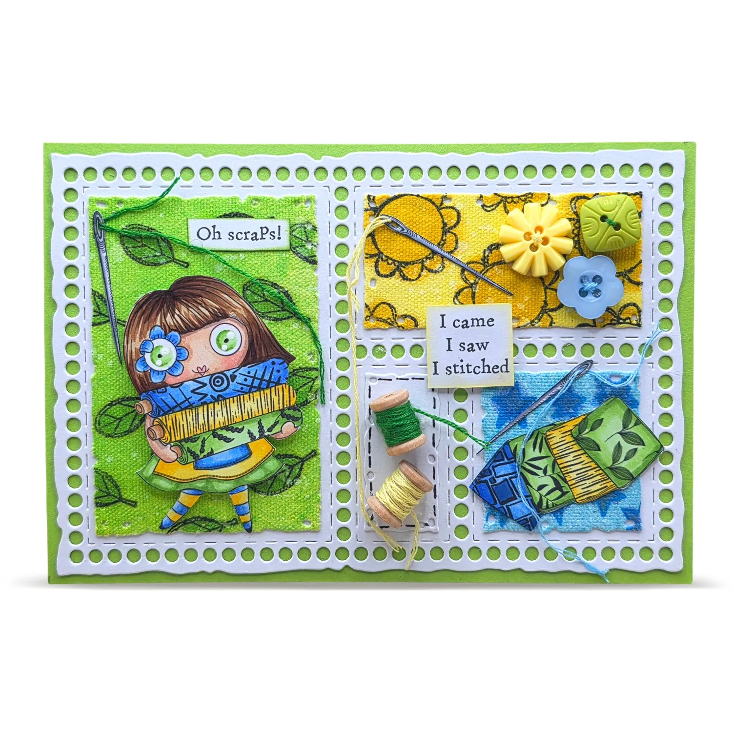 AALL and Create TP-1499 Stempelset A7 Fabric Habit Stoffmuster