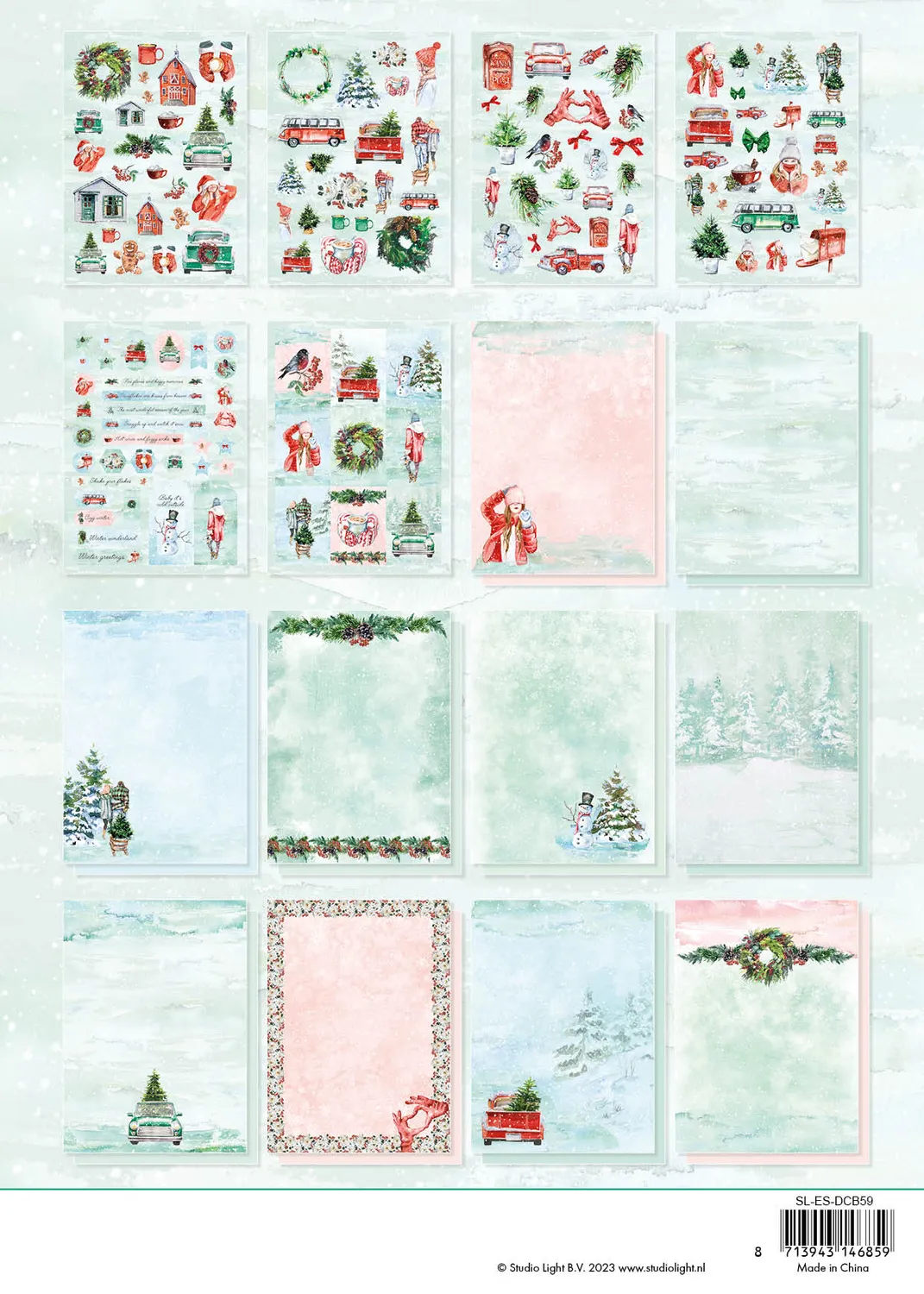 StudioLight Essentials Die-cut Paper Pad Winter fun 294mm