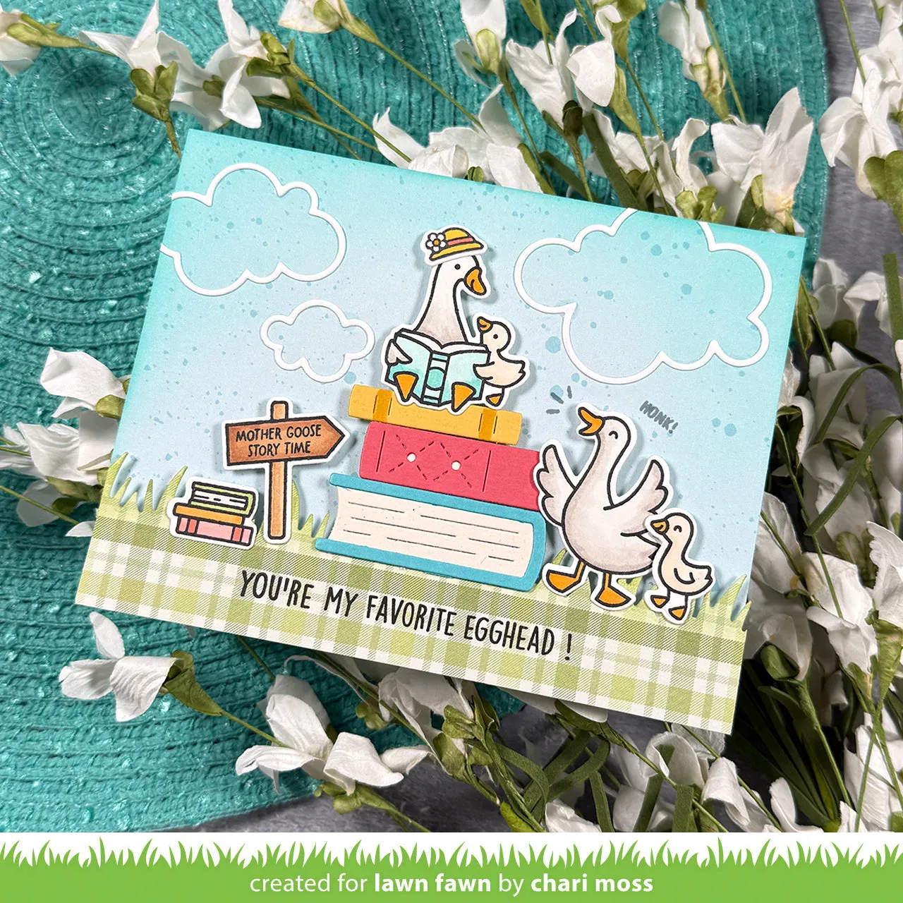 Lawn Fawn Silly Goose Sentiment Add-On Stempelset witzig