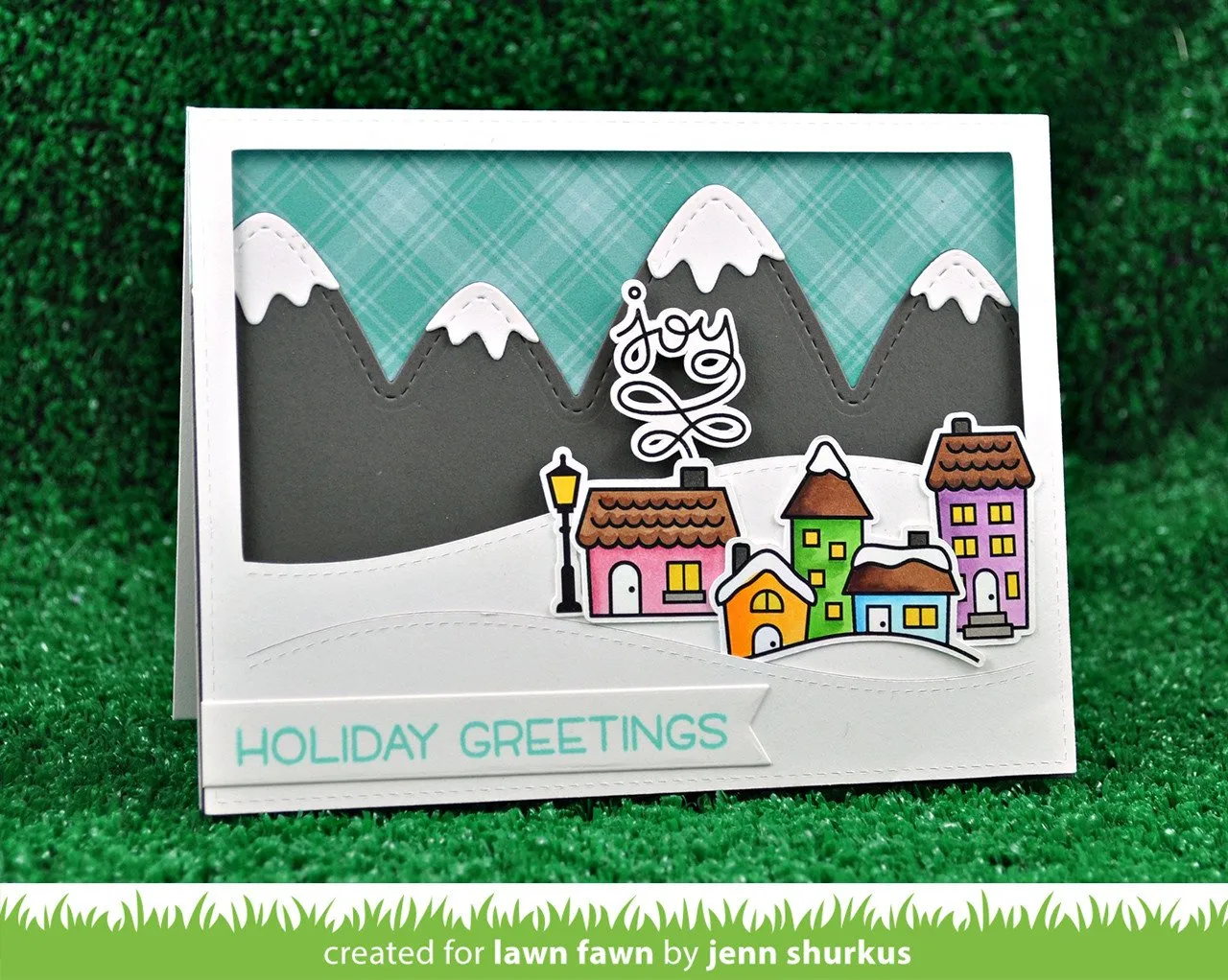 Lawn Fawn Stitched Hillside Backdrop Stanzen Landscape Szene