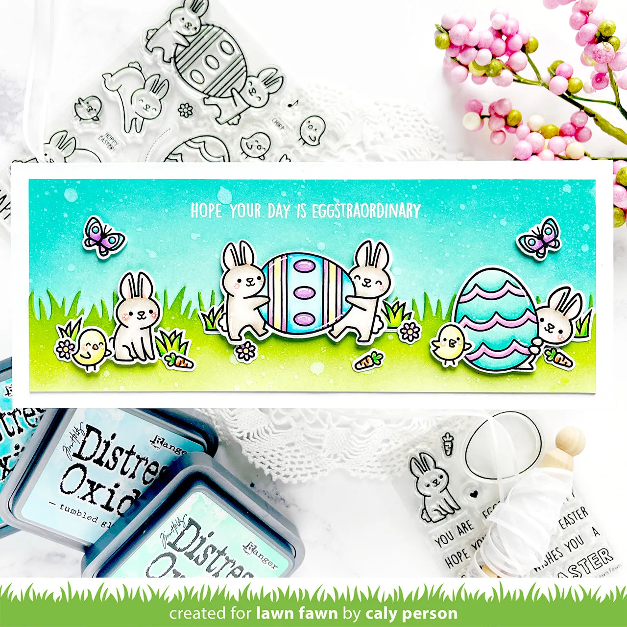 Lawn Fawn Eggstraordinary Easter Stempelset Hasen
