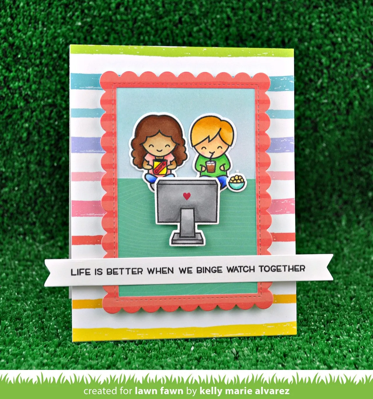 Lawn Fawn Screen Time LF1684 Stempelset Geburtstag