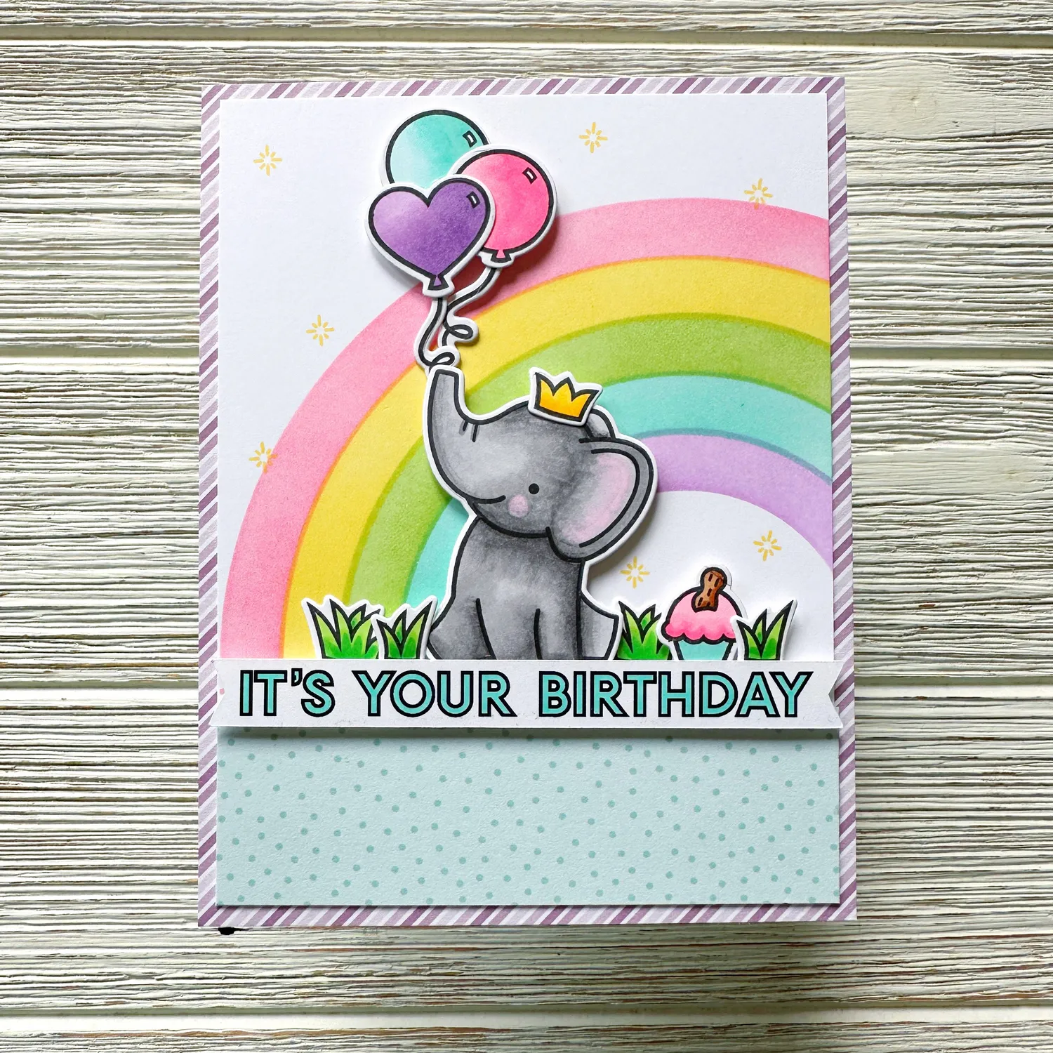 Lawn Fawn Corner Rainbow Schablonen Regenbogen 15x15 cm