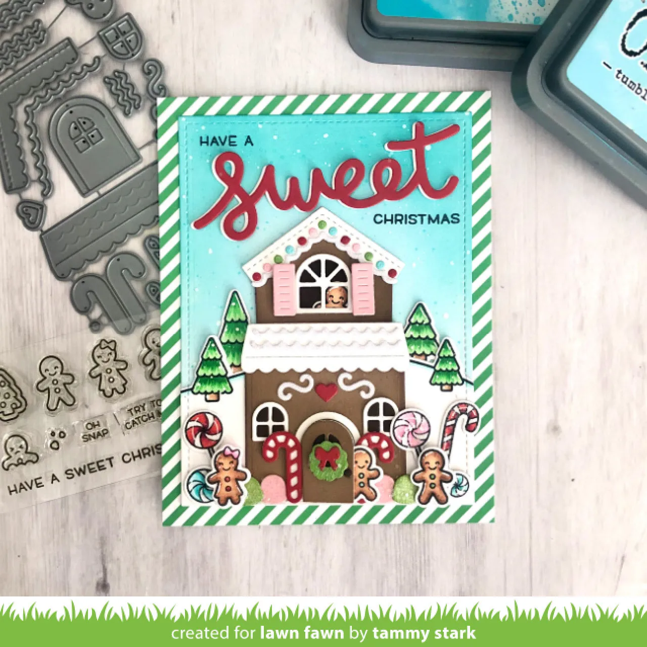 Lawn Fawn Build-a-House Gingerbread Stanzen