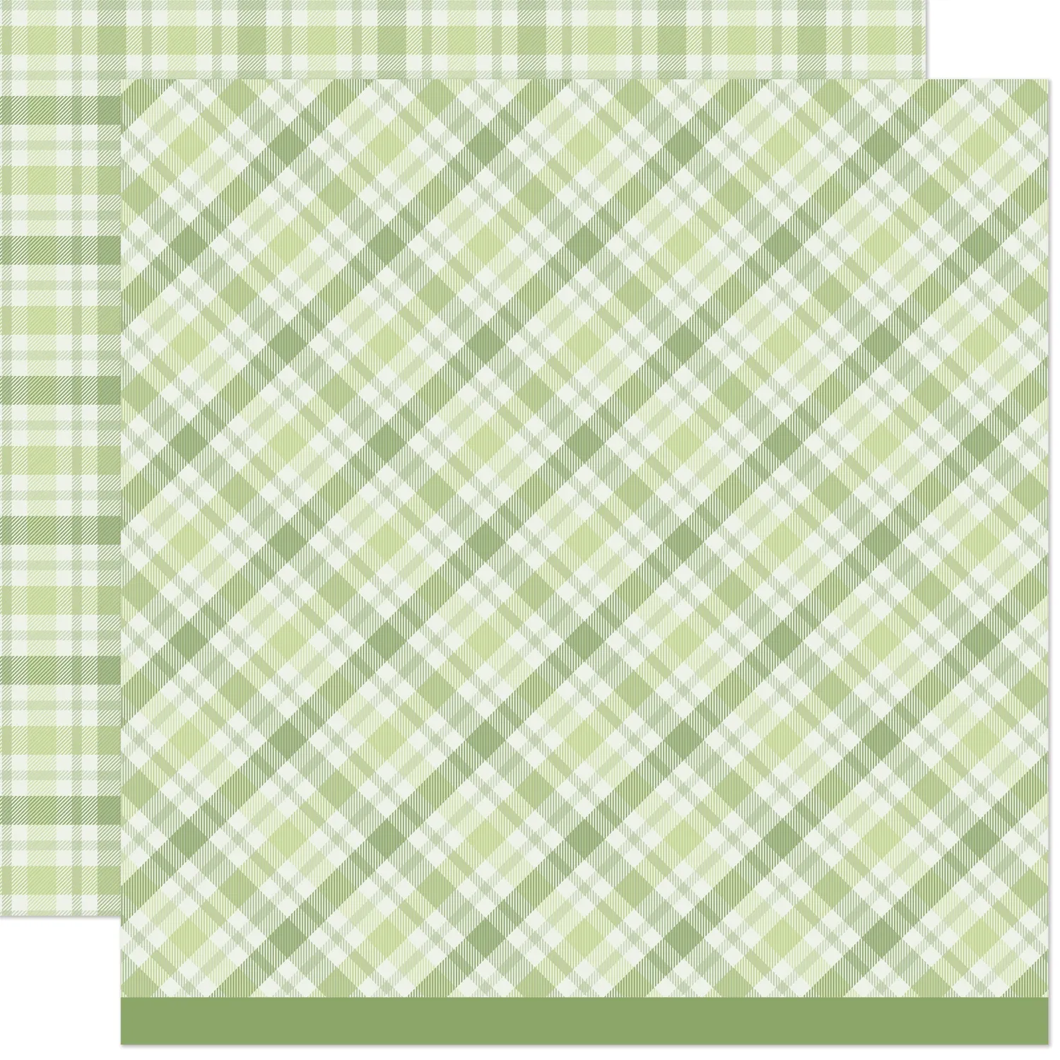 Lawn Fawn Green Tea LF3826 Designpapier 30,5x30,5 Karo